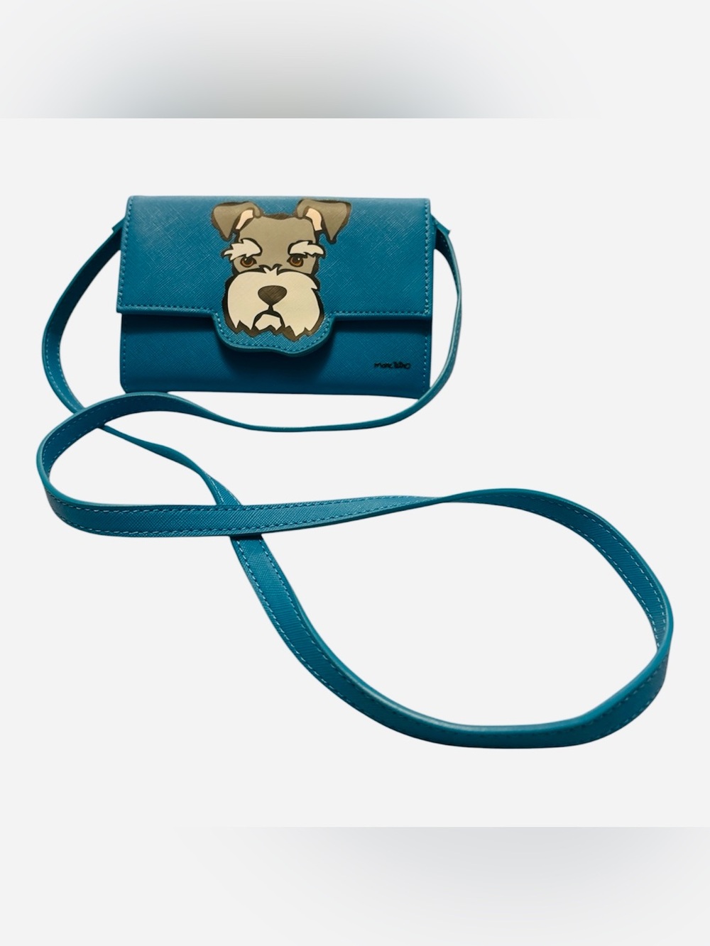 Marc Tetro Blue Schnauzer Crossbody Purse